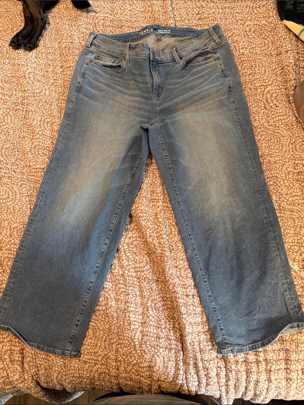 torrid light blue ankle crop straight jeans